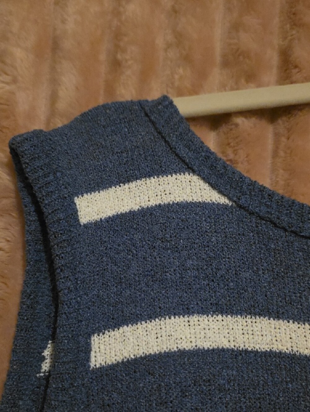Torrid Navy and White Striped Sleeveless Sweater Tank - Picture 3 of 4